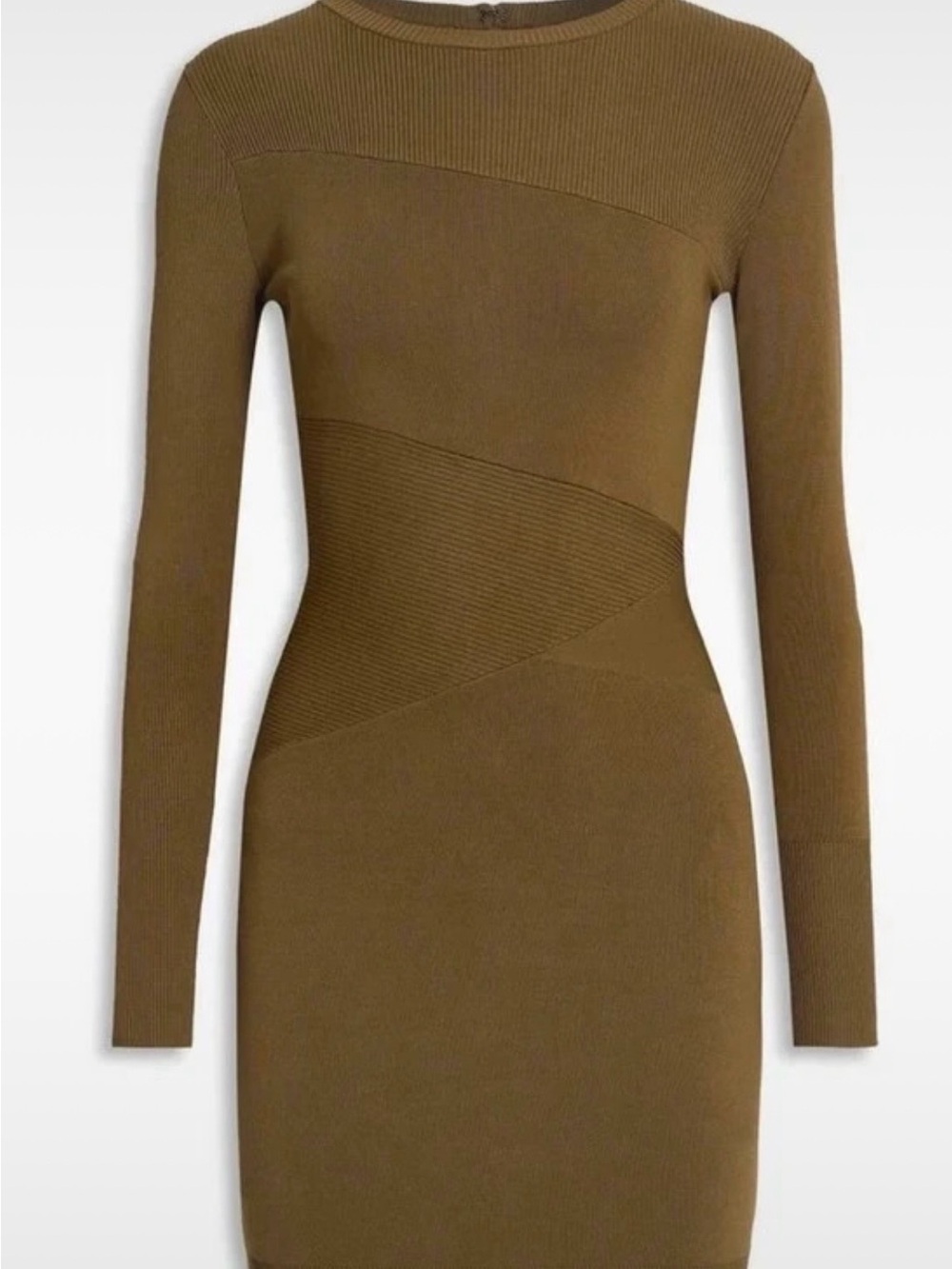 Long-Sleeve Olive Bodycon Dress - Women